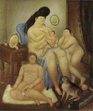 Famille protestante Fernando Botero Peinture à l'huile